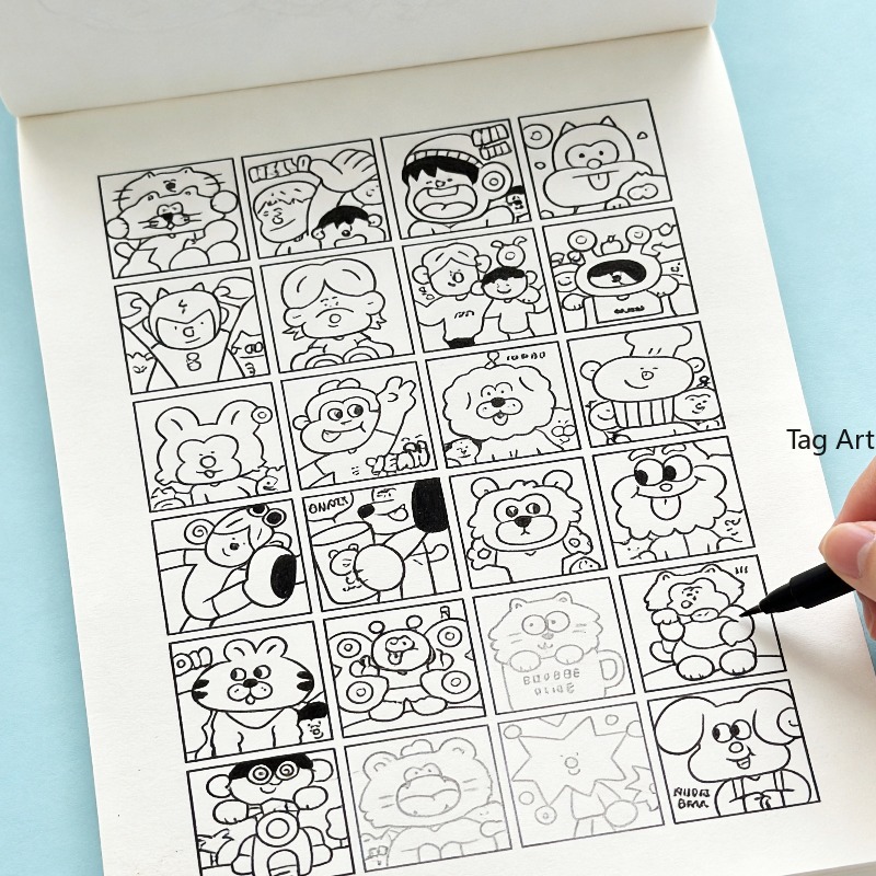 Food And Snacks Coloring Book - 不安解消ハンド絵本、コピー線画アルバム、恐竜/モンスター/食べ物などのテーマ、クリエイティブな塗り絵ブック