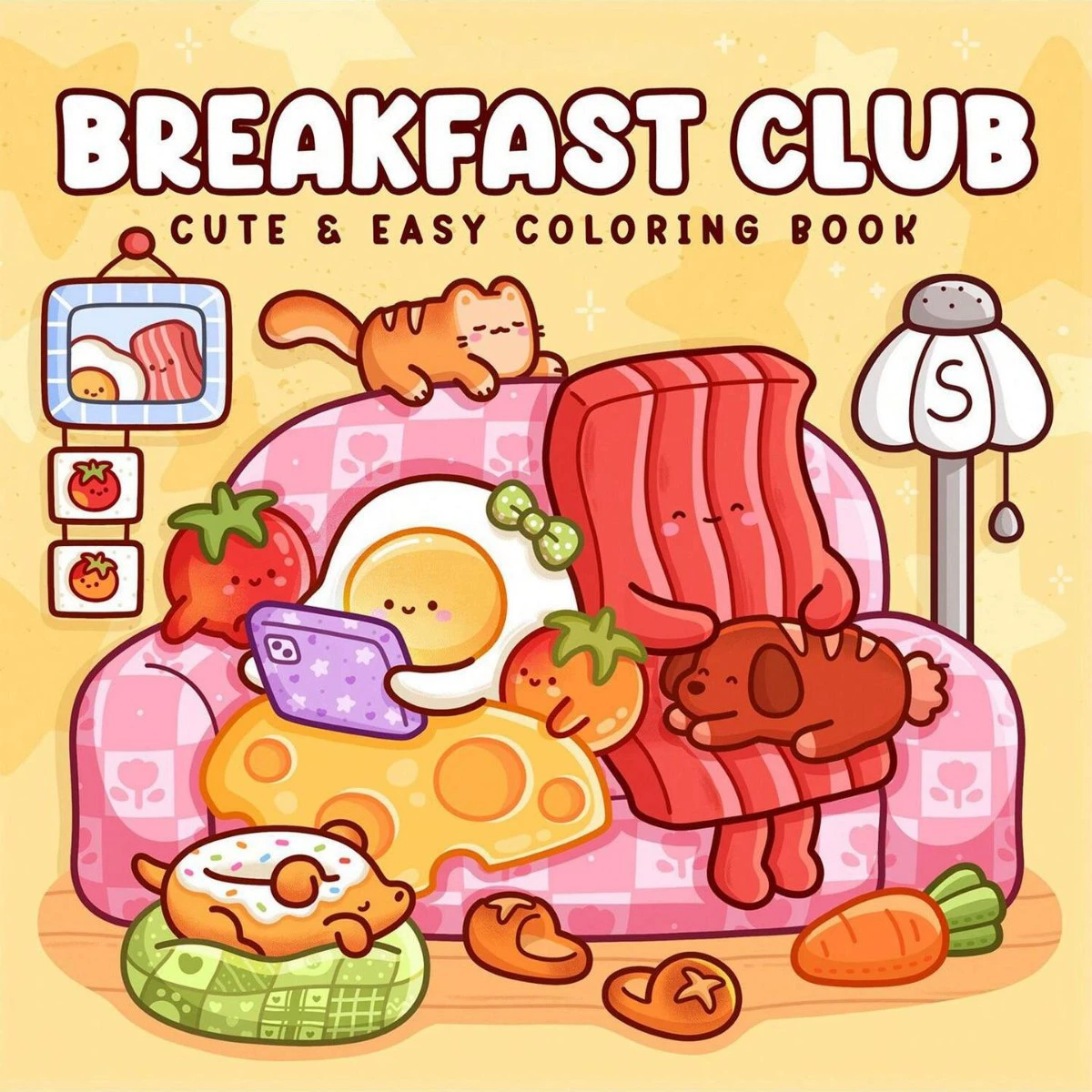 Food And Snacks Coloring Book - 朝食クラブ 大人向け塗り絵ブック かわいい簡単な描画 完璧なギフト クリスマスパーティー 誕生日