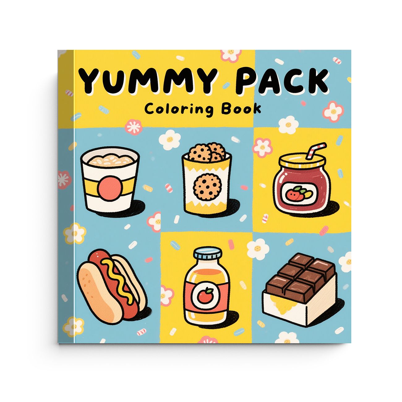 Food And Snacks Coloring Book - ヤミーパックぬりえブック、美味しいスナック、ファストフード、甘いデザートのイラスト（子供向け）