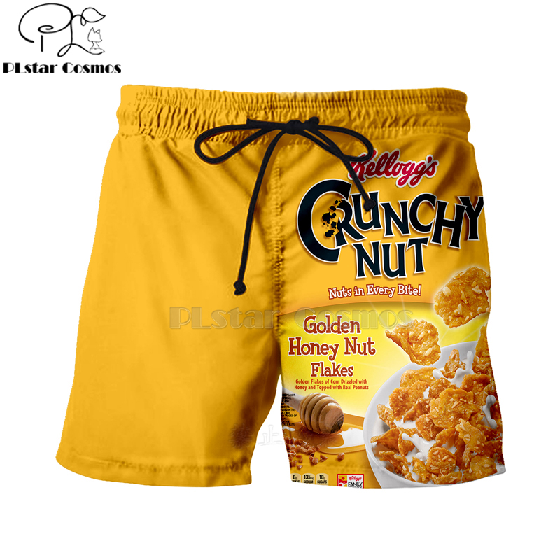 Food Snacks Brands - 最新のキャンディスナックバッグチョコレートソースメンズ夏カジュアルショーツ食品原宿 3D プリントルースビーチカジュアルブランドドロップシッピング