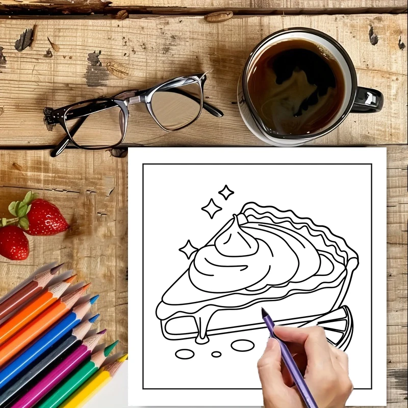 簡単なお食事や軽食の塗り絵ブック 大人向け塗り絵ブック、誕生 - Food Snacks Drawing のレビューと価格