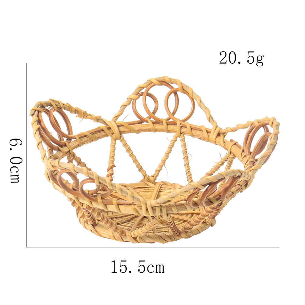 レトロな花びらの形の手作り三つ編み籐中空フルーツバスケットク - Food Snacks With Fiber のレビューと価格