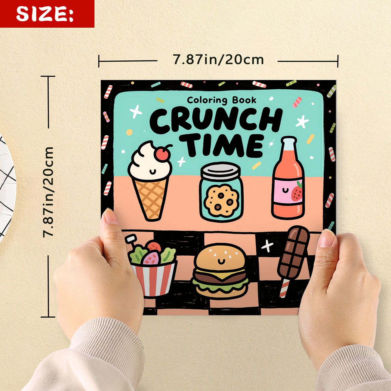 クランチタイムぬりえブック かわいいアイスクリーム バーガー - Food And Snacks Coloring Book のレビューと価格