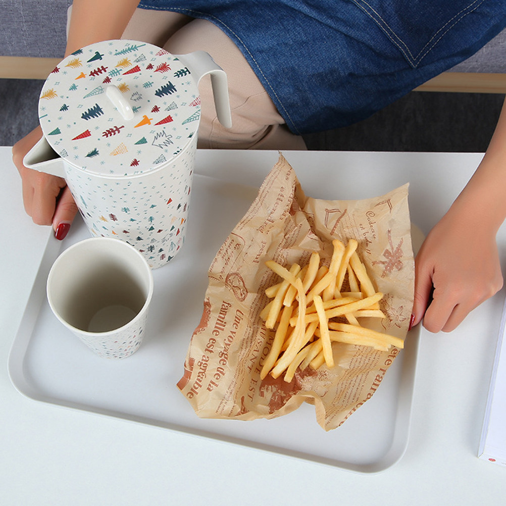 竹繊維製サービングトレイ 環境に優しい 耐ひび割れ性 デザー - Food Snacks With Fiber のレビューと価格