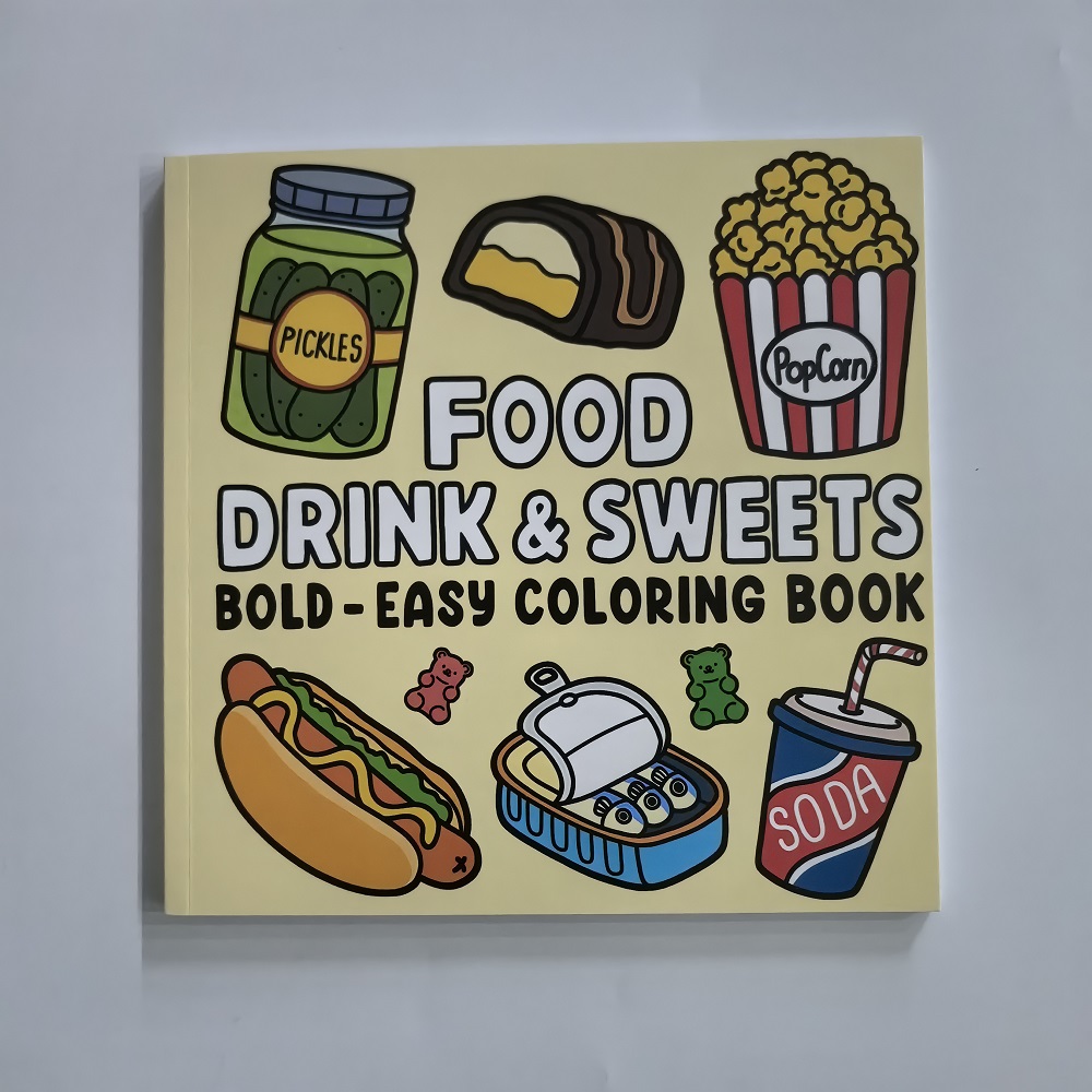 食べ物、飲み物、デザート、大人と子供向けの塗り絵ブック -  - Food And Snacks Coloring Book のレビューと価格