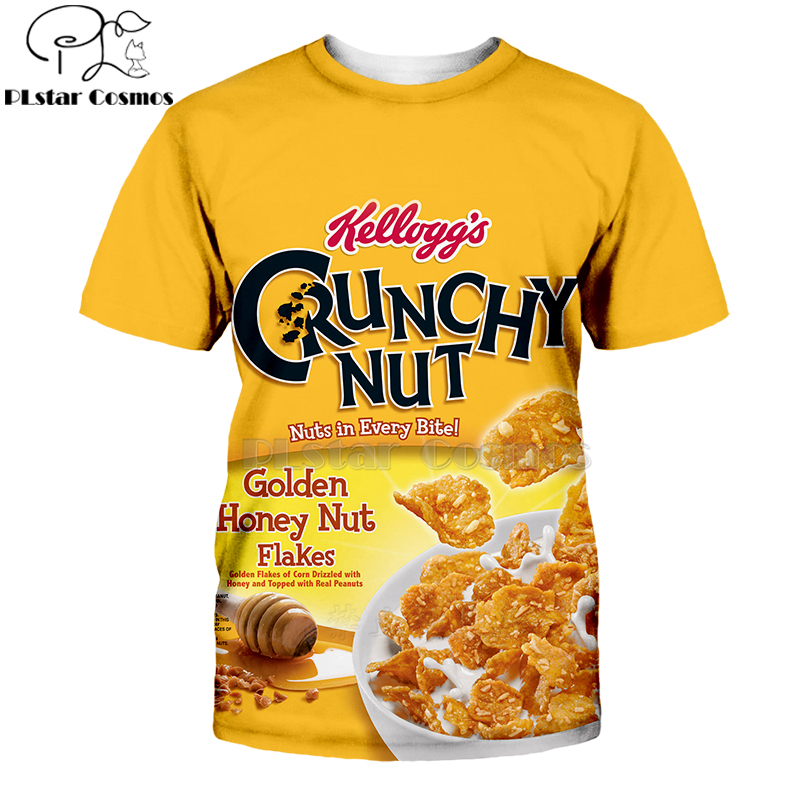 男性と女性のための半袖Tシャツ,ブランド,カジュアル,キャン - Food Snacks Brands のレビューと価格
