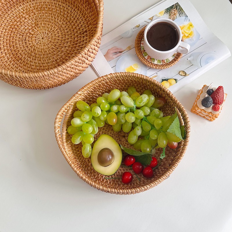 ベトナム籐製フルーツプレート、パン、スナック収納ボックス、カ - Food Snacks With Fiber のレビューと価格