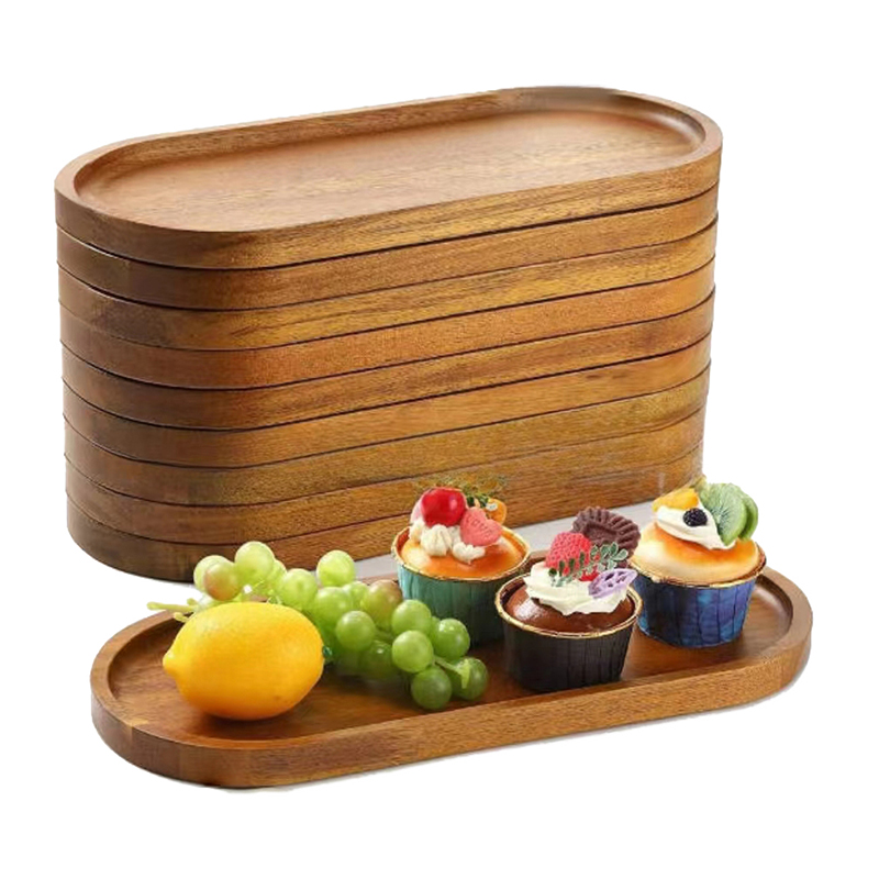 食器 無垢材フードトレイ 丸型 長方形 デザートプレート 和 - Food In Japanese Snacks のレビューと価格