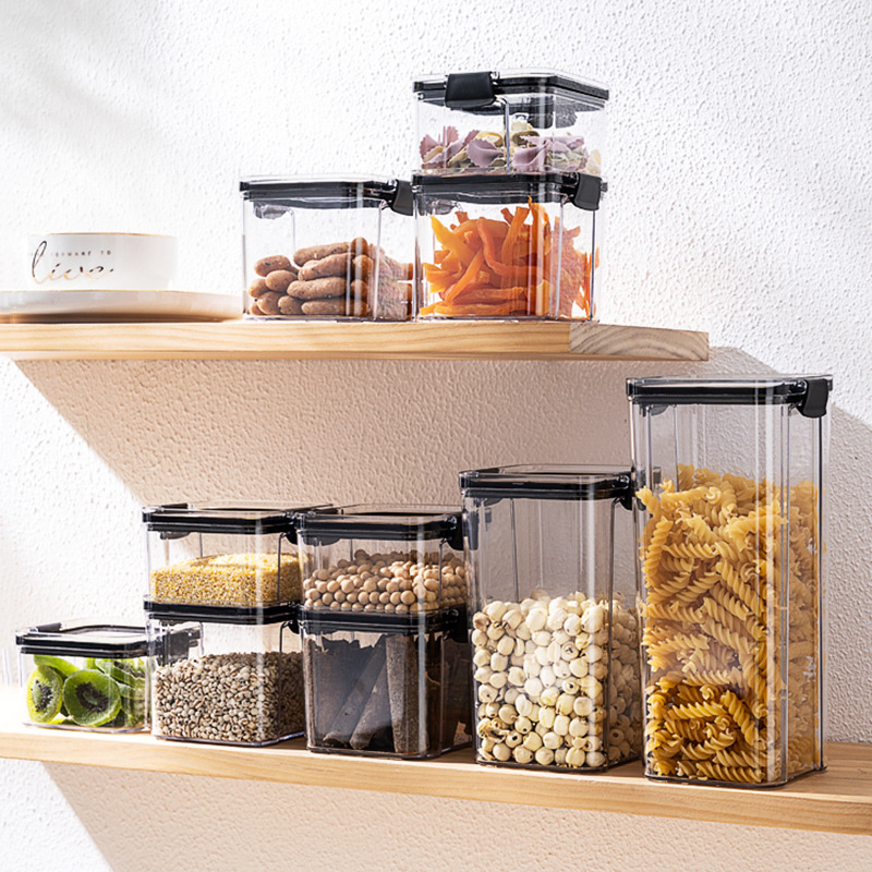 密封ジャー、雑穀ジャー、キッチン収納、食品グレード透明プラス - Food Good Snacks のレビューと価格