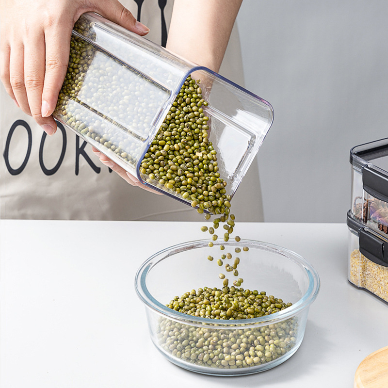 密封ジャー、雑穀ジャー、キッチン収納、食品グレード透明プラス - Food Good Snacks のレビューと価格
