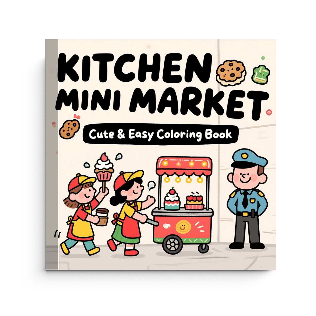 キッチンミニマーケット かわいくて簡単な塗り絵 ストリートフ - Food And Snacks Coloring Book のレビューと価格
